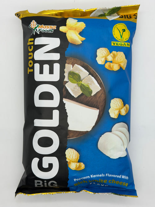 Golden Touch Rich White Cheese popcorn, big-size pack — box of 12